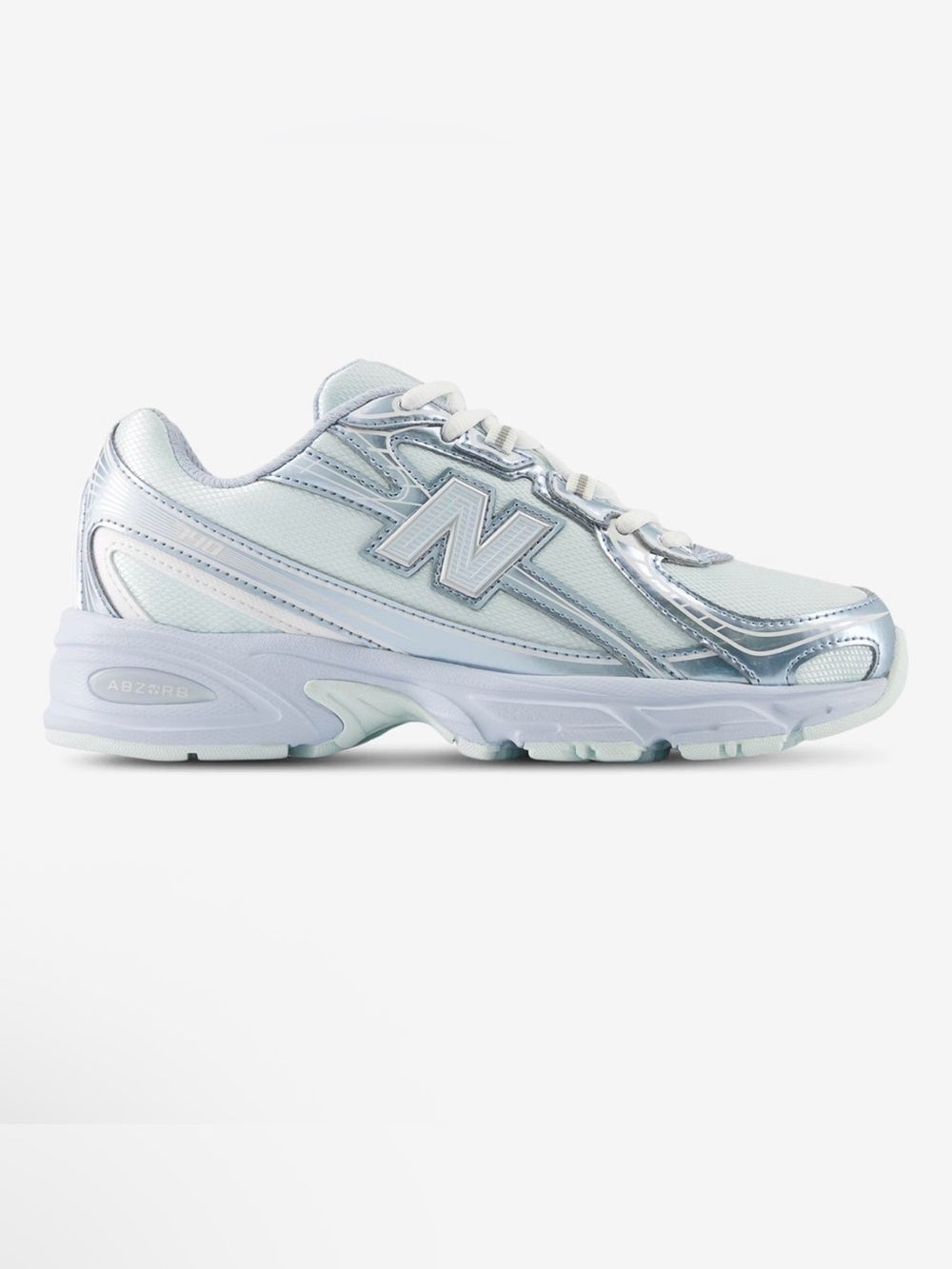 NEW WITHOUT BOX New Balance 740 girls metallic blue silver youth size 6 womens 8